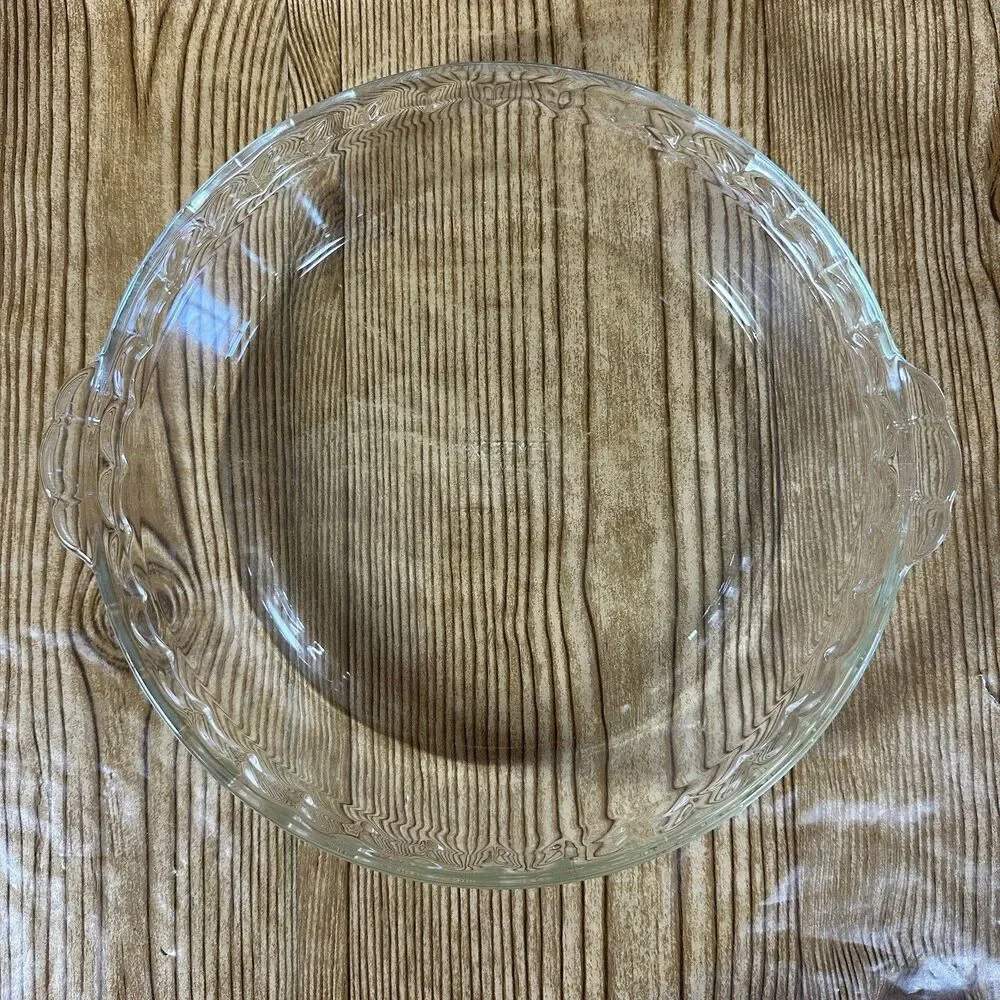 Vintage Pyrex 229 Clear Round‎ Fluted Rim Pie Plate 10” Pyrex 202 Pyrex 221 Lot